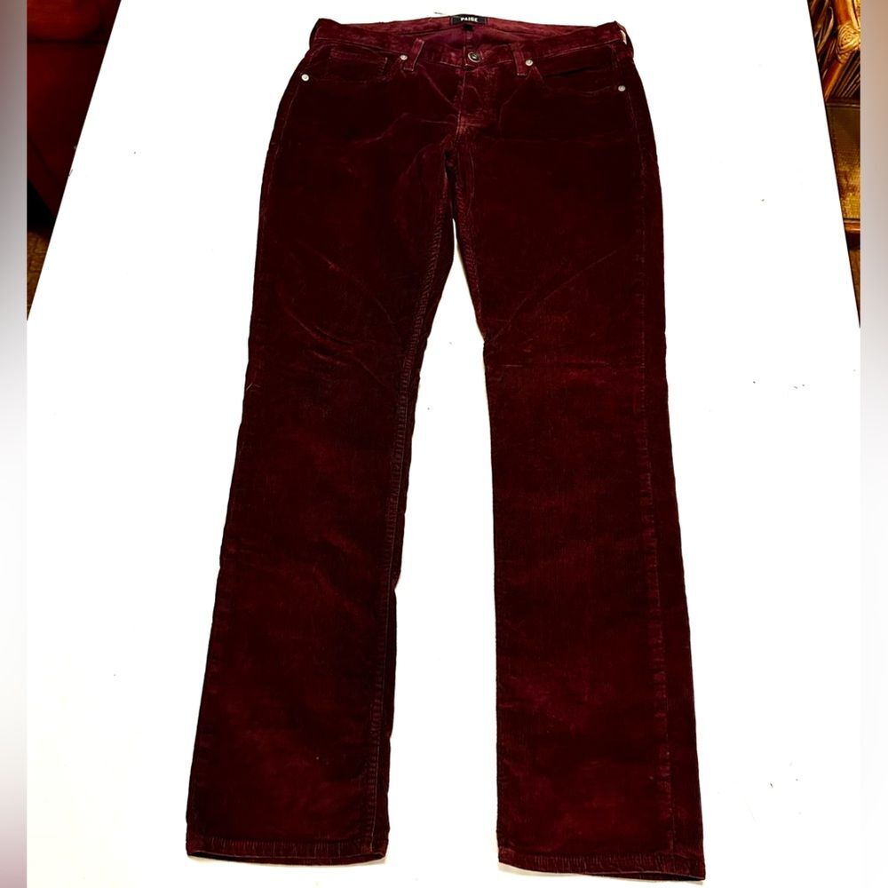 PAIGE Men’s 32x30 Straight Leg Federal Vintage Cranberry Corduroy Jeans